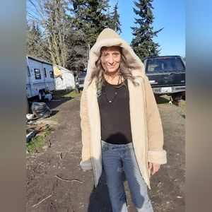 St. John's Bay Adorable Warm Heavy Winter Coat Jacket Faux Fur Size M